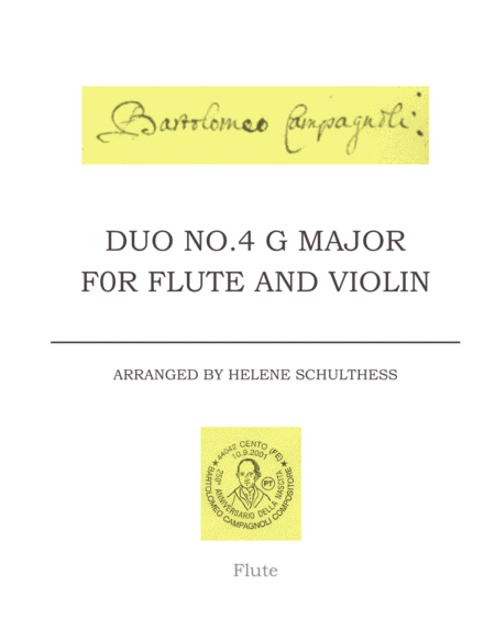 B. Campagnoli Duo in G major for Flute and Violin image number null
