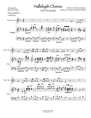 Hallelujah Chorus from "The Messiah" for Solo Trumpet & Organ