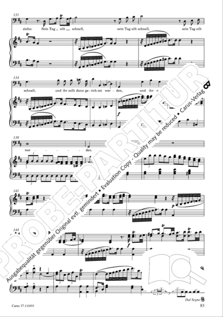 Markuspassion. Werkausgabe Reihe 1, Bd. 7 (Homilius) 4-Part scores gallery preview page 90