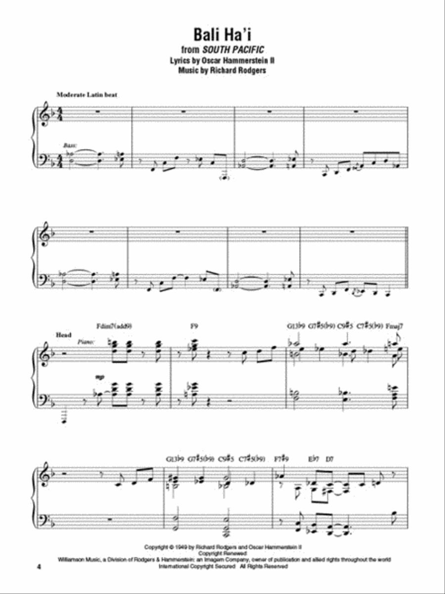 Jazz Piano Masters Play Rodgers & Hammerstein Piano Solo scores gallery preview page 4