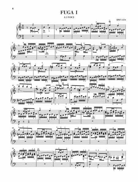 The Well-Tempered Clavier – Part II, BWV 870-893 by Johann Sebastian Bach Piano Solo - Sheet Music