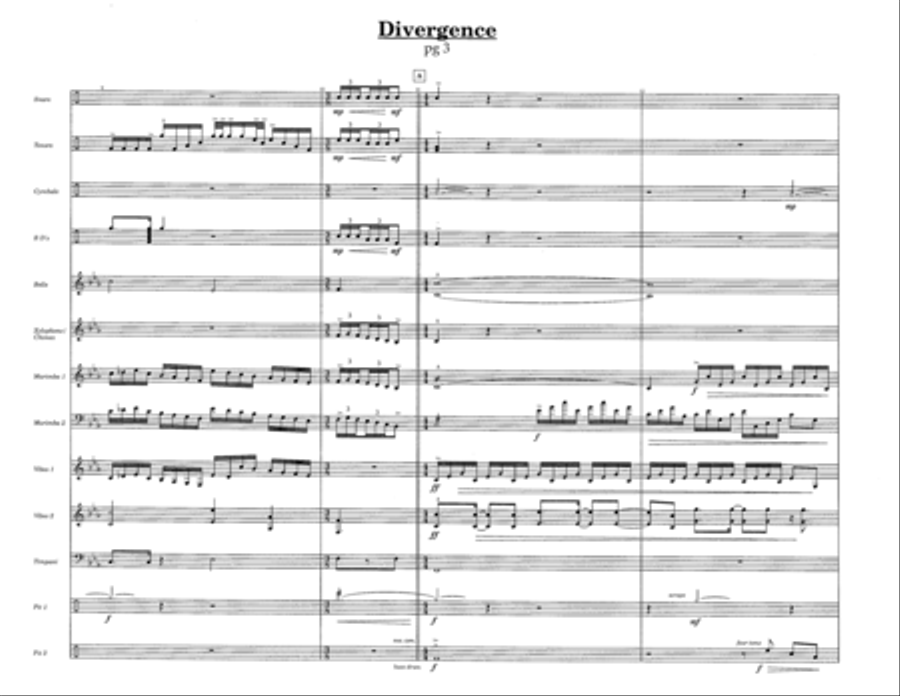 Divergence w/Tutor Tracks Percussion Ensemble scores gallery preview page 5