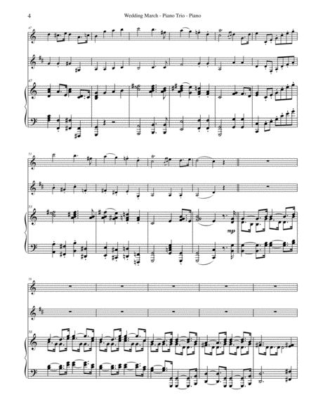 Mendelssohn Wedding March from A Midsummer Night's Dream for Flute, Clarinet & Piano image number null