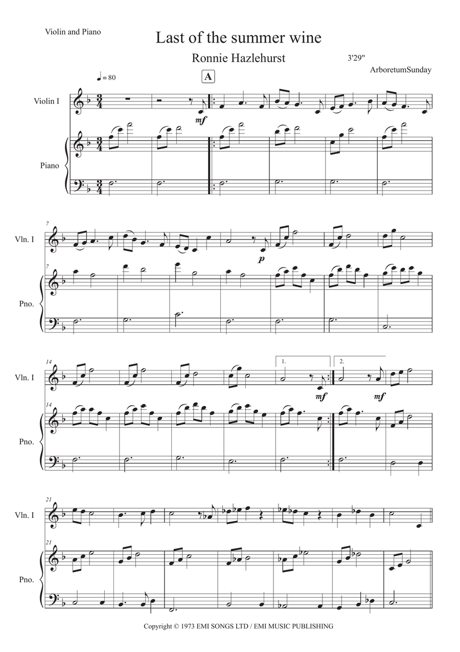 Last Of The Summer Wine Theme Small Ensemble scores gallery preview page 6