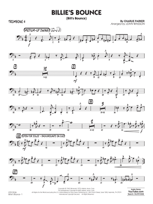 Billie's Bounce (arr. John Wasson) - Trombone 4