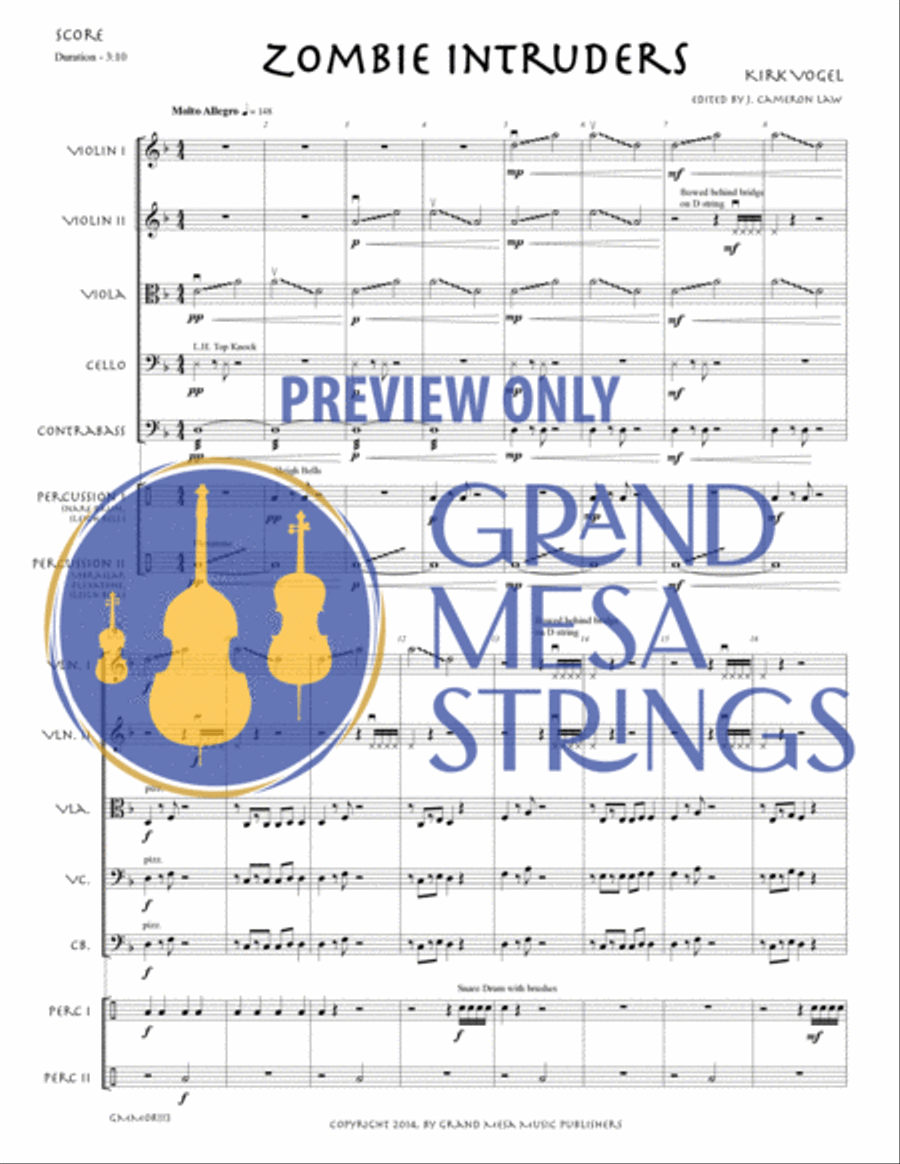 Zombie Intruders String Orchestra scores gallery preview page 2