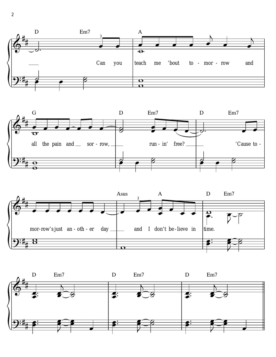 Time Time Easy Piano scores gallery preview page 2