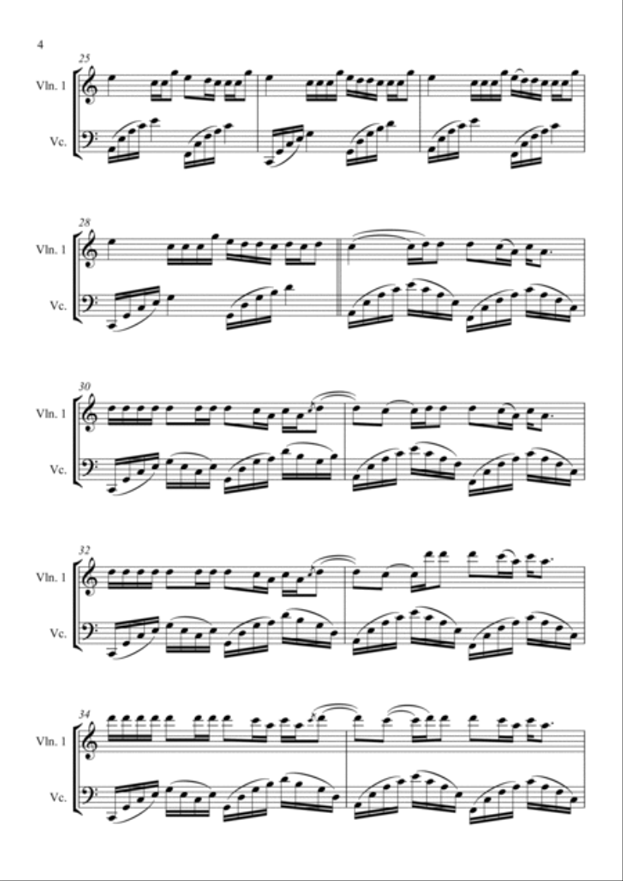 Trap Queen String Duet scores gallery preview page 4