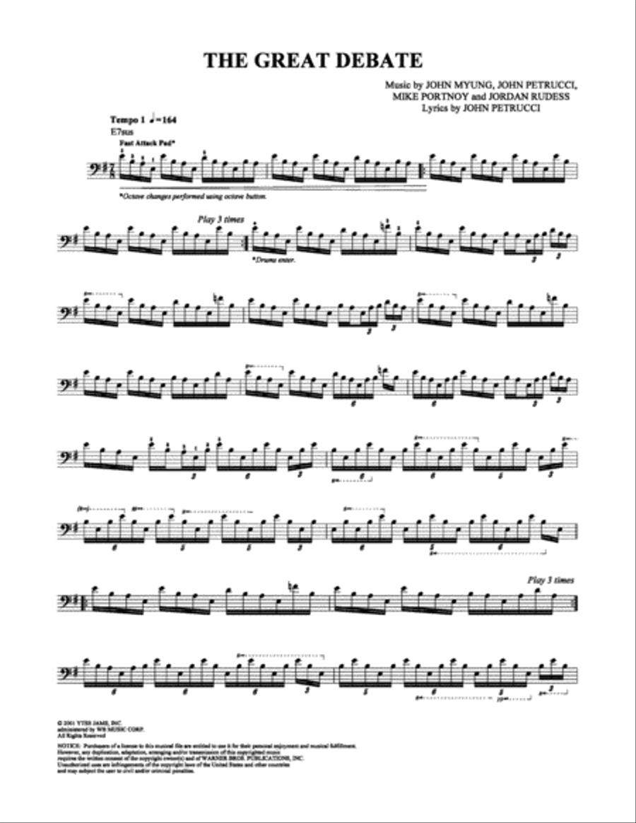 The Great Debate Piano, Vocal, Guitar scores gallery preview page 1