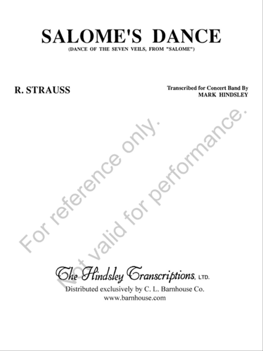 Salome's Dance (Dance of the Seven Veils) Concert Band scores gallery preview page 2