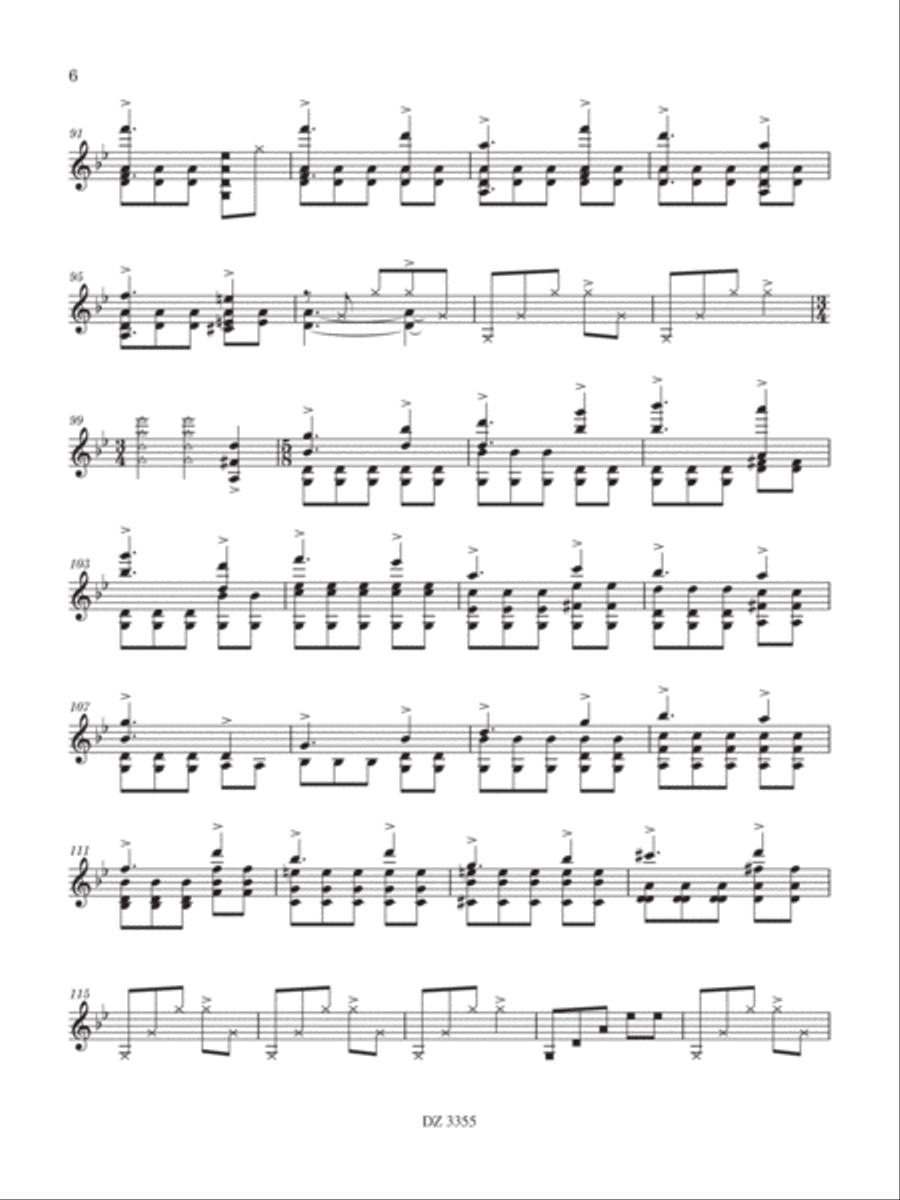Variations sur un thème de Jean-Claude Petit Mandolin scores gallery preview page 6