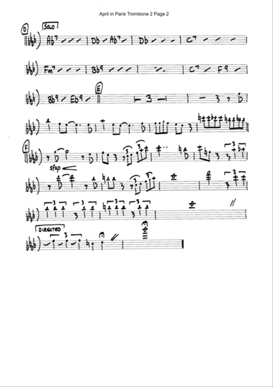 April In Paris April In Paris Brass Quintet scores gallery preview page 4