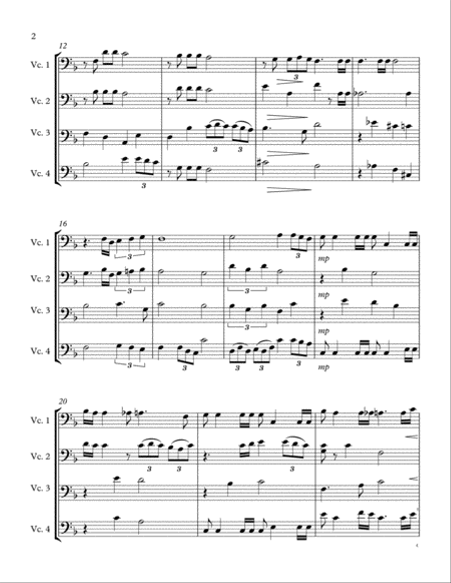 What A Wonderful World Cello scores gallery preview page 2