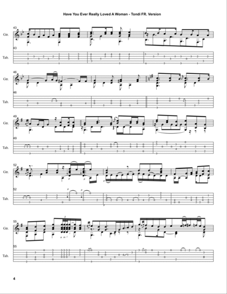 Have You Ever Really Loved A Woman? Acoustic Guitar scores gallery preview page 4