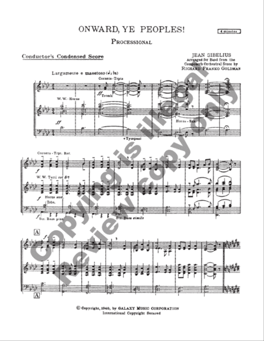 Onward, Ye Peoples! (Symphonic Band Set) Concert Band scores gallery preview page 3