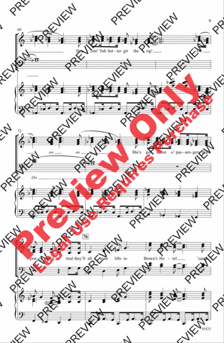 A Tribute to Judy Garland 4-Part scores gallery preview page 9