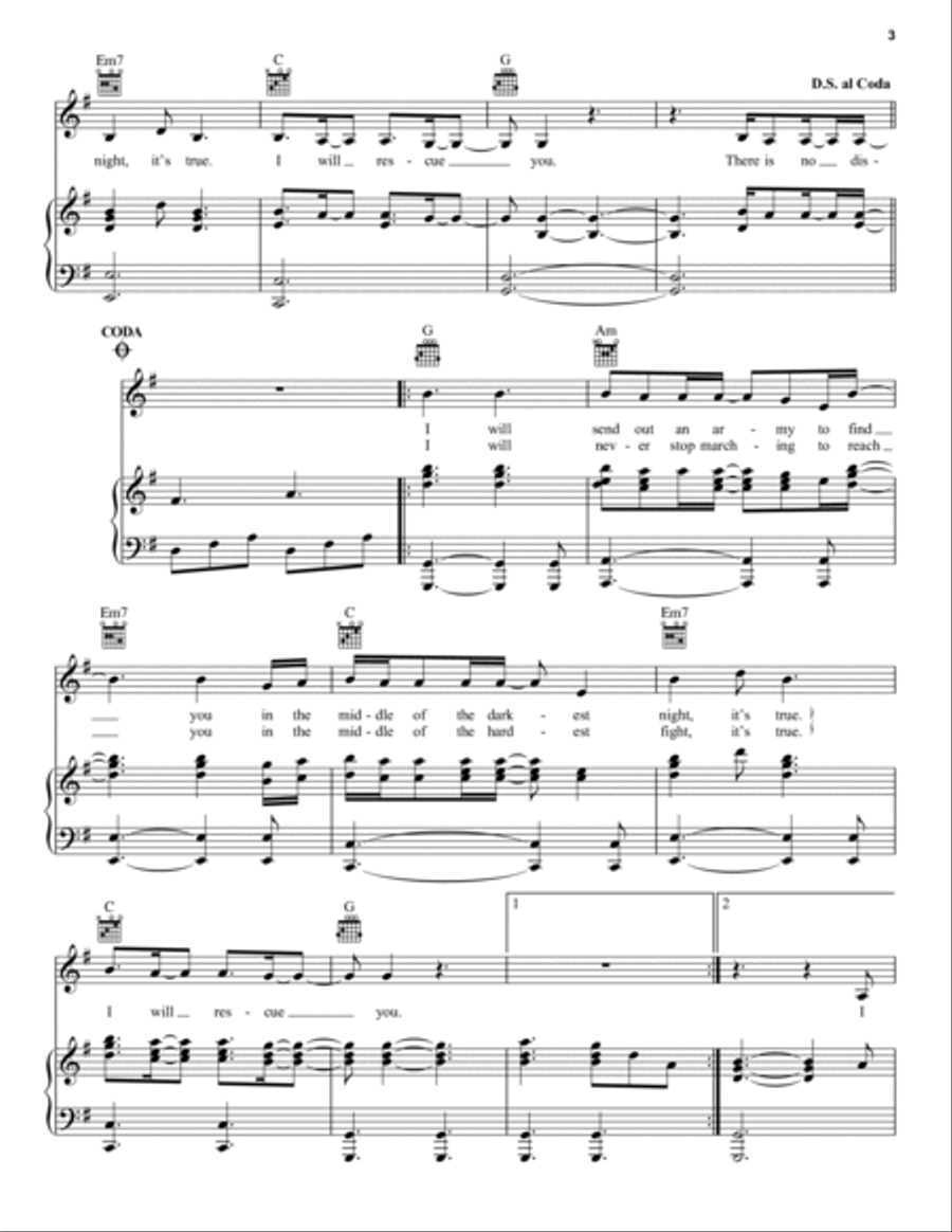 Rescue Piano, Vocal, Guitar scores gallery preview page 3