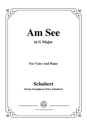 Book cover for Schubert-Am See,in G Major,for Voice&Piano