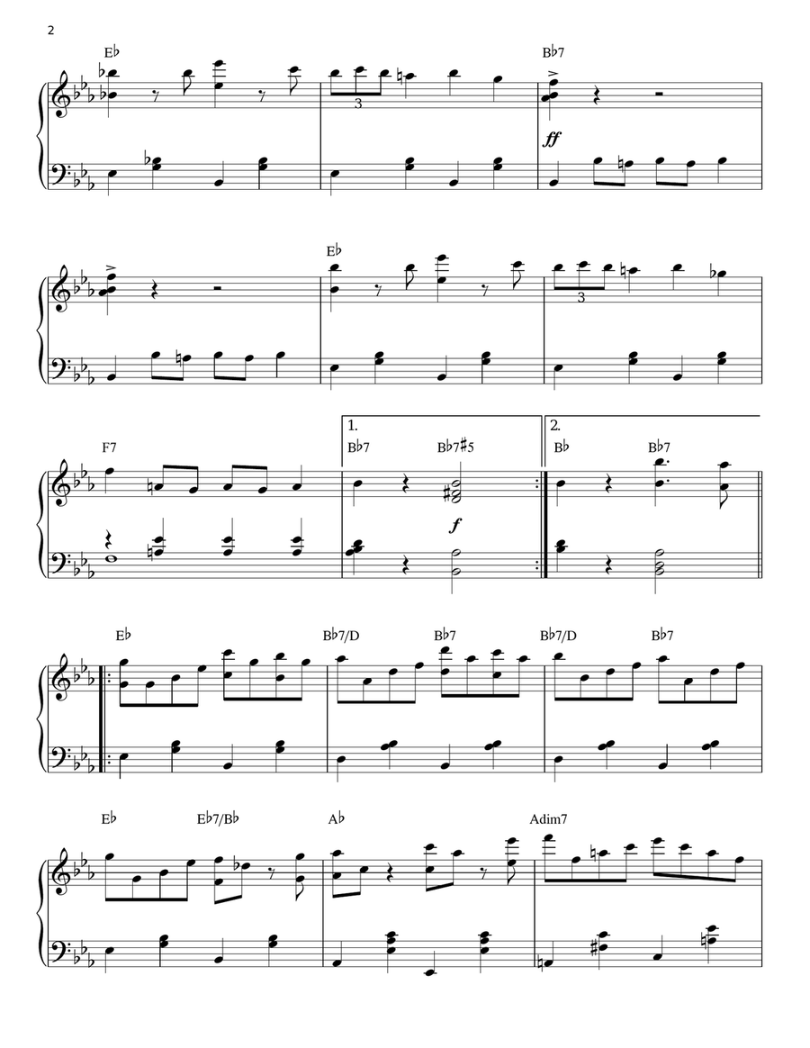 Stars And Stripes Forever (arr. Brent Edstrom) Piano Solo scores gallery preview page 2