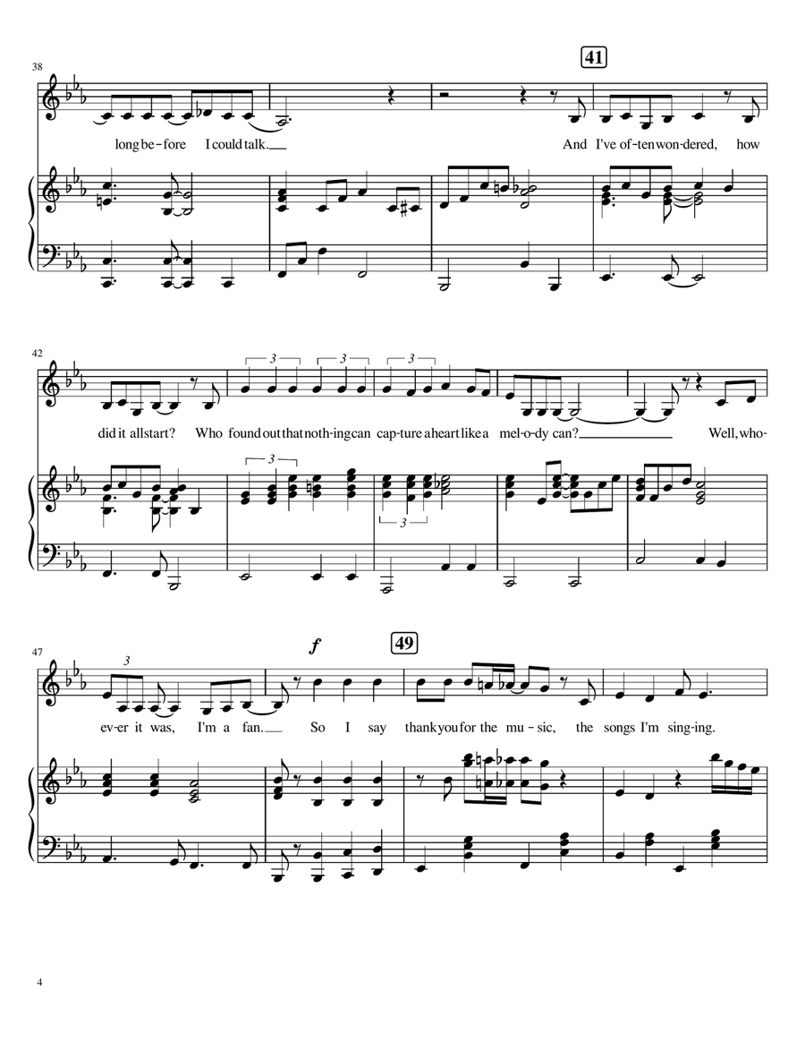 Thank You For The Music A Cappella scores gallery preview page 4