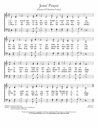 Jesus' Prayer--hymn style
