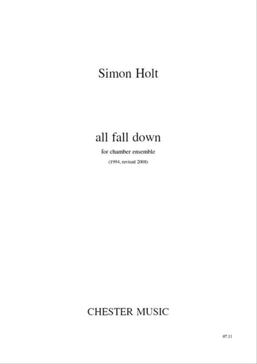 All Fall Down All Fall Down Study Score scores gallery preview page 1