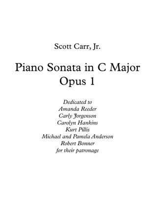 Piano Sonata in C Major, Op. 1