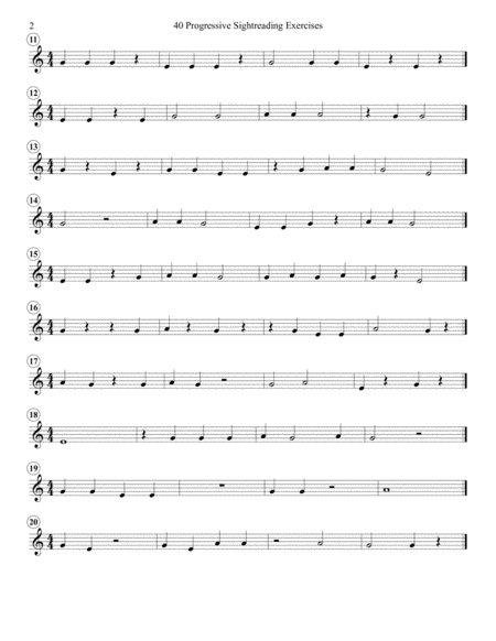 40 Sightreading Exercises for Band
