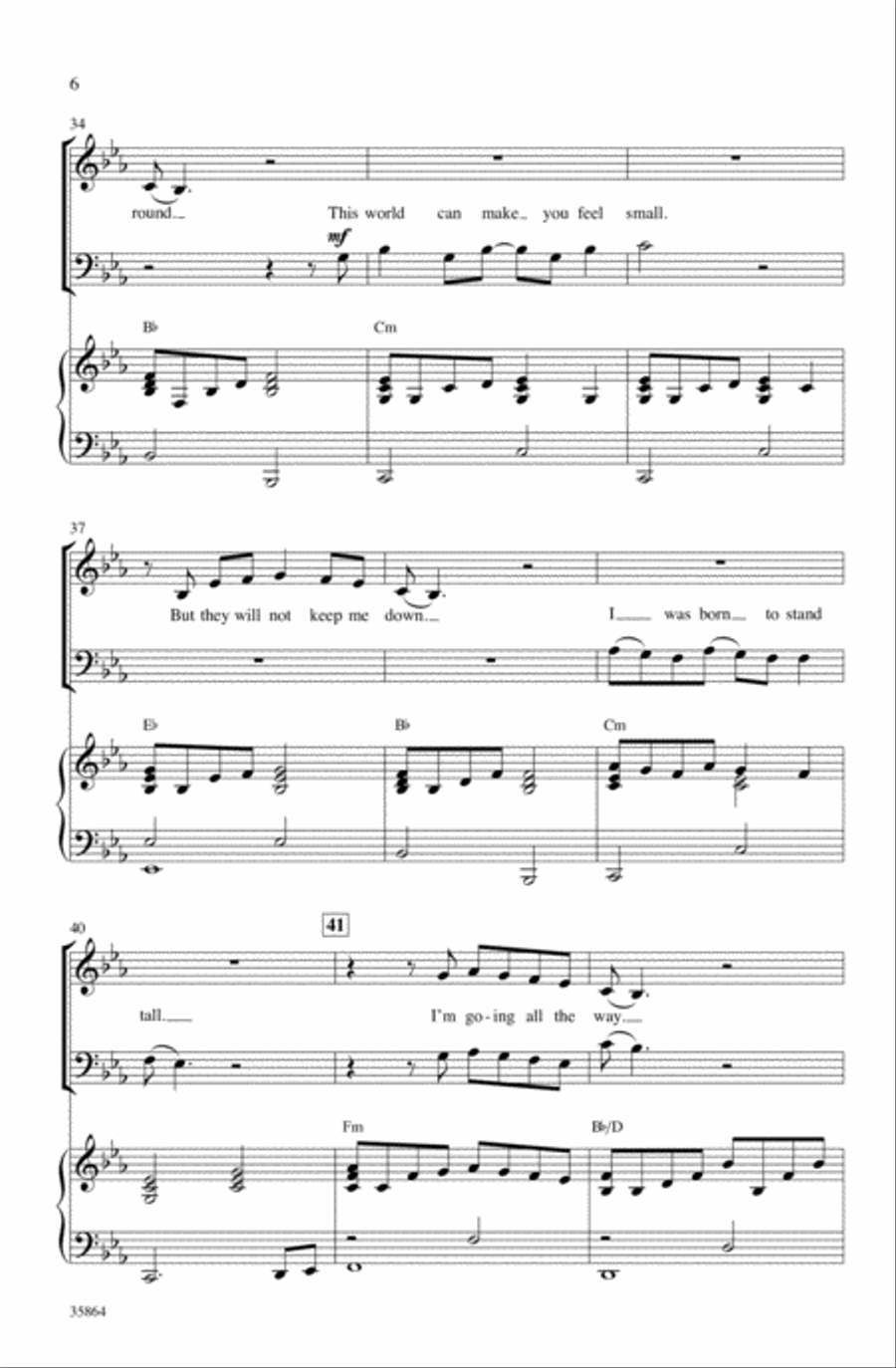 Born to Be Somebody (from Never Say Never) 3-Part scores gallery preview page 5