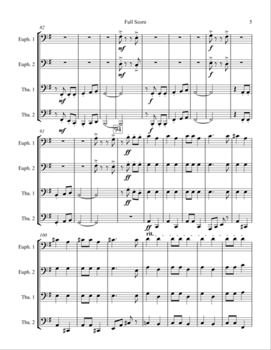 There Is Nothin' Like A Dame Euphonium scores gallery preview page 5