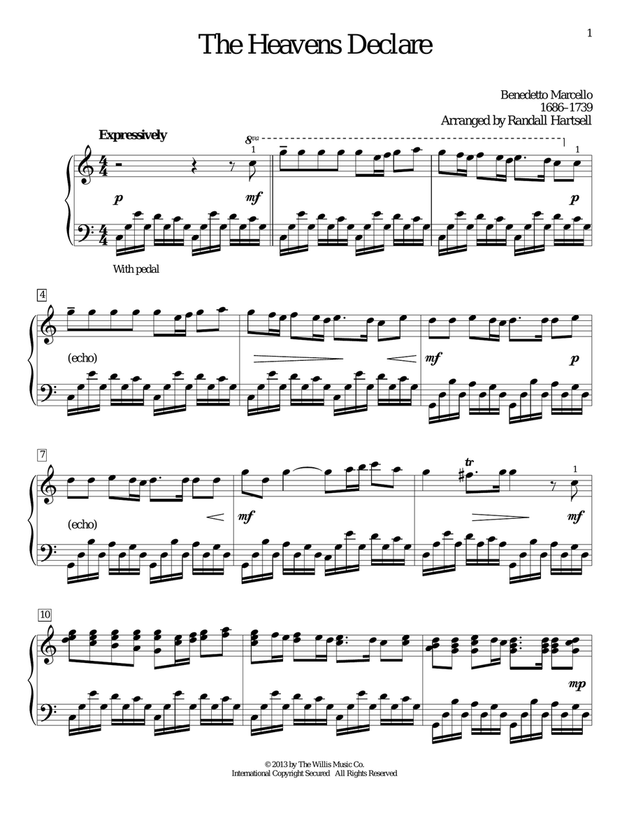 The Heavens Declare Piano Solo scores gallery preview page 1