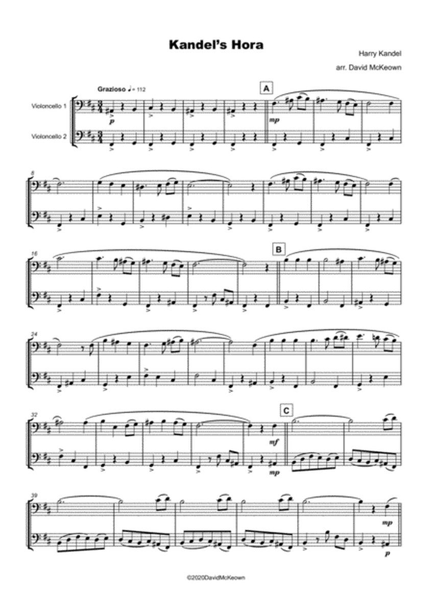 Kandel's Hora, Klezmer tune for Cello Duet