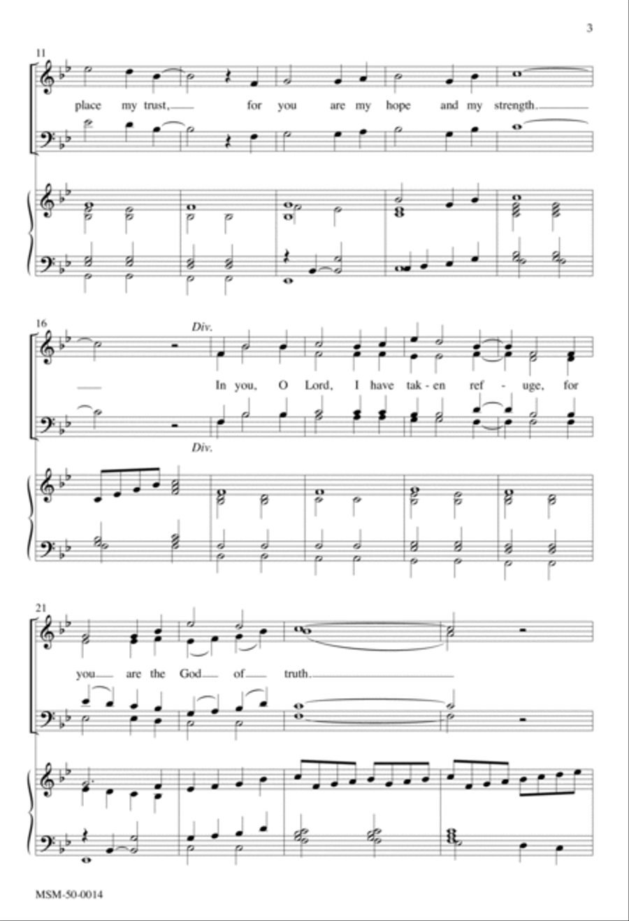 In You, O Lord, I Will Place My Trust 4-Part scores gallery preview page 2