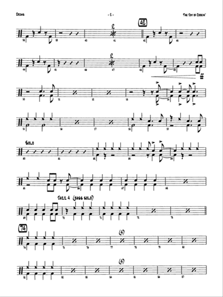 The Joy of Cookin': Drums Jazz Ensemble scores gallery preview page 3