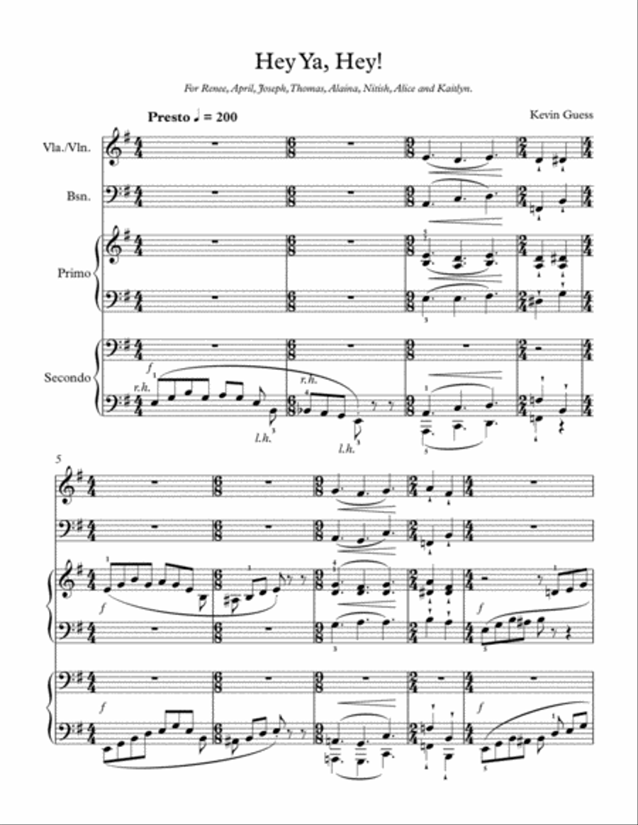 Hey Ya, Hey! Small Ensemble scores gallery preview page 3
