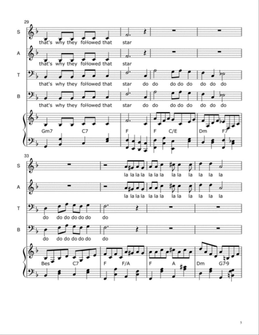 A Christmas Song A Christmas Song 4-Part scores gallery preview page 5