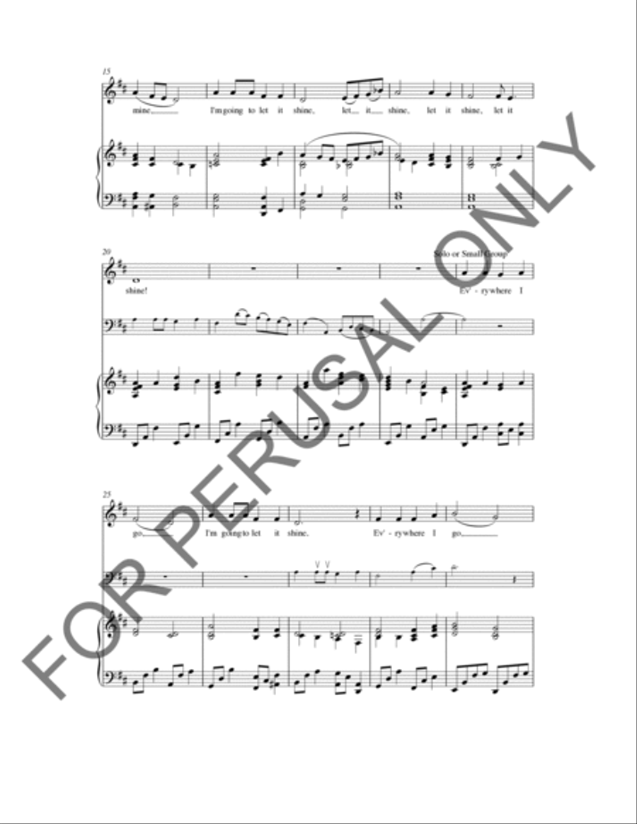 This Little Light Of Mine Unison Choir scores gallery preview page 3