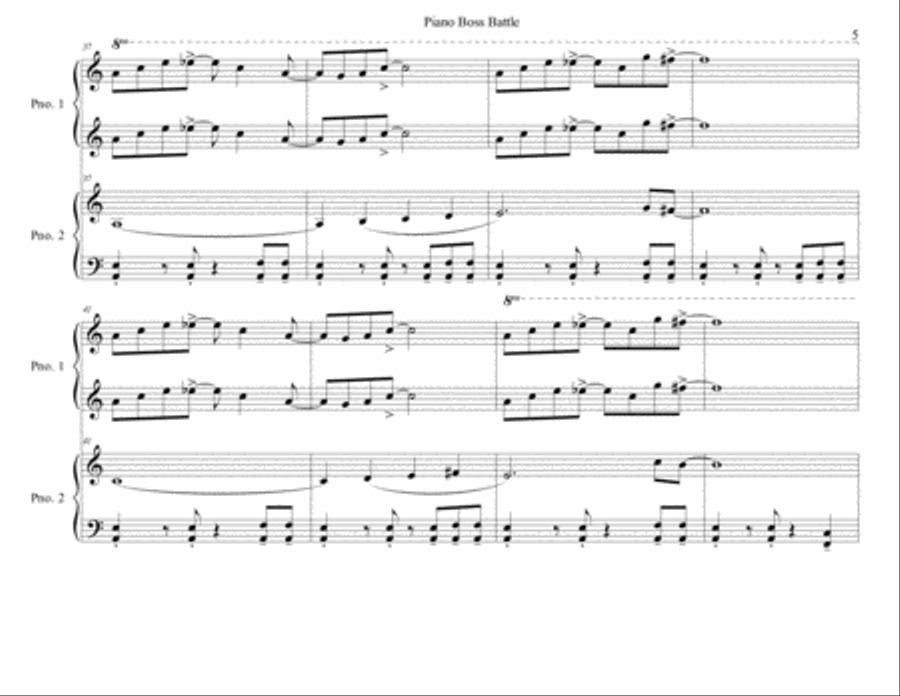 Piano Boss Battle Piano scores gallery preview page 5