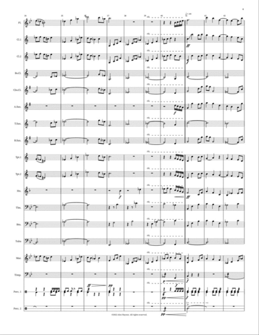 Dream Dream Concert Band scores gallery preview page 4