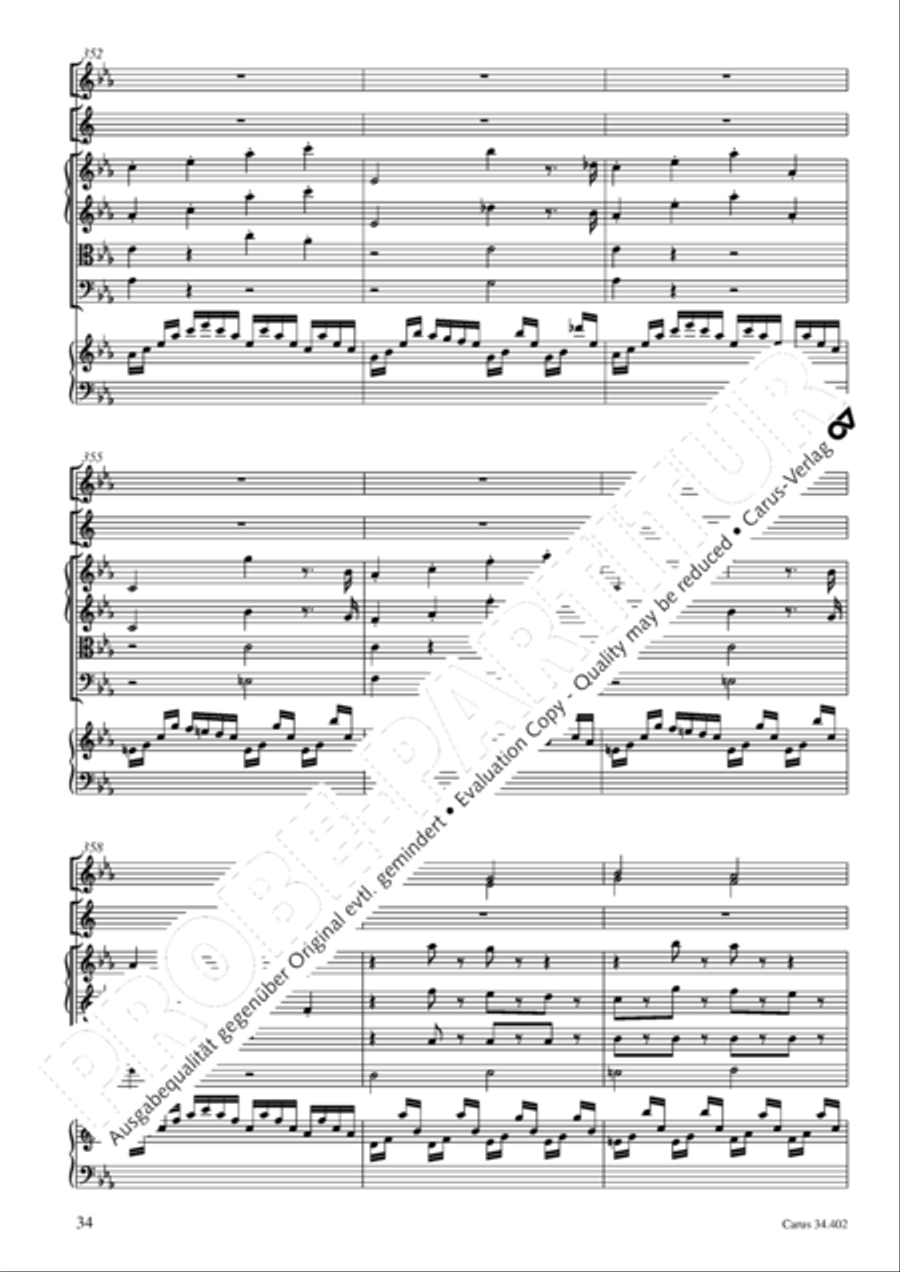 Concerto grosso for cembalo or piano Horn scores gallery preview page 35