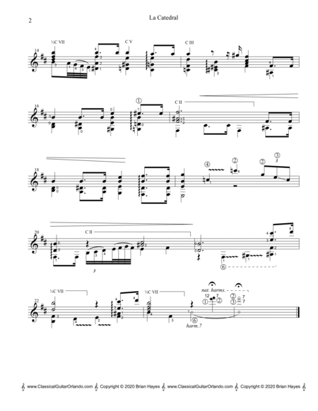 La Catedral (Andante Religioso & Allegro Solemne) (Standard Notation)