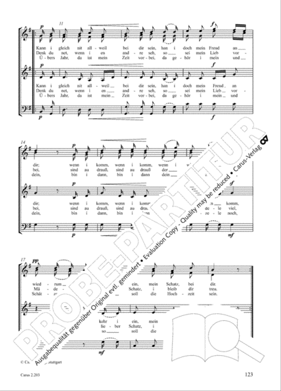 Loreley. Folk songs for choir (Loreley. Volkslieder fur Chor) Choir scores gallery preview page 128