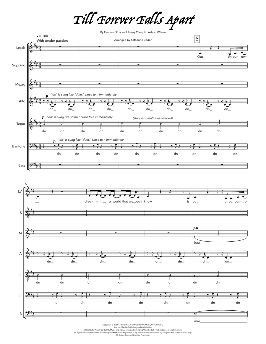 Till Forever Falls Apart A Cappella scores gallery preview page 1