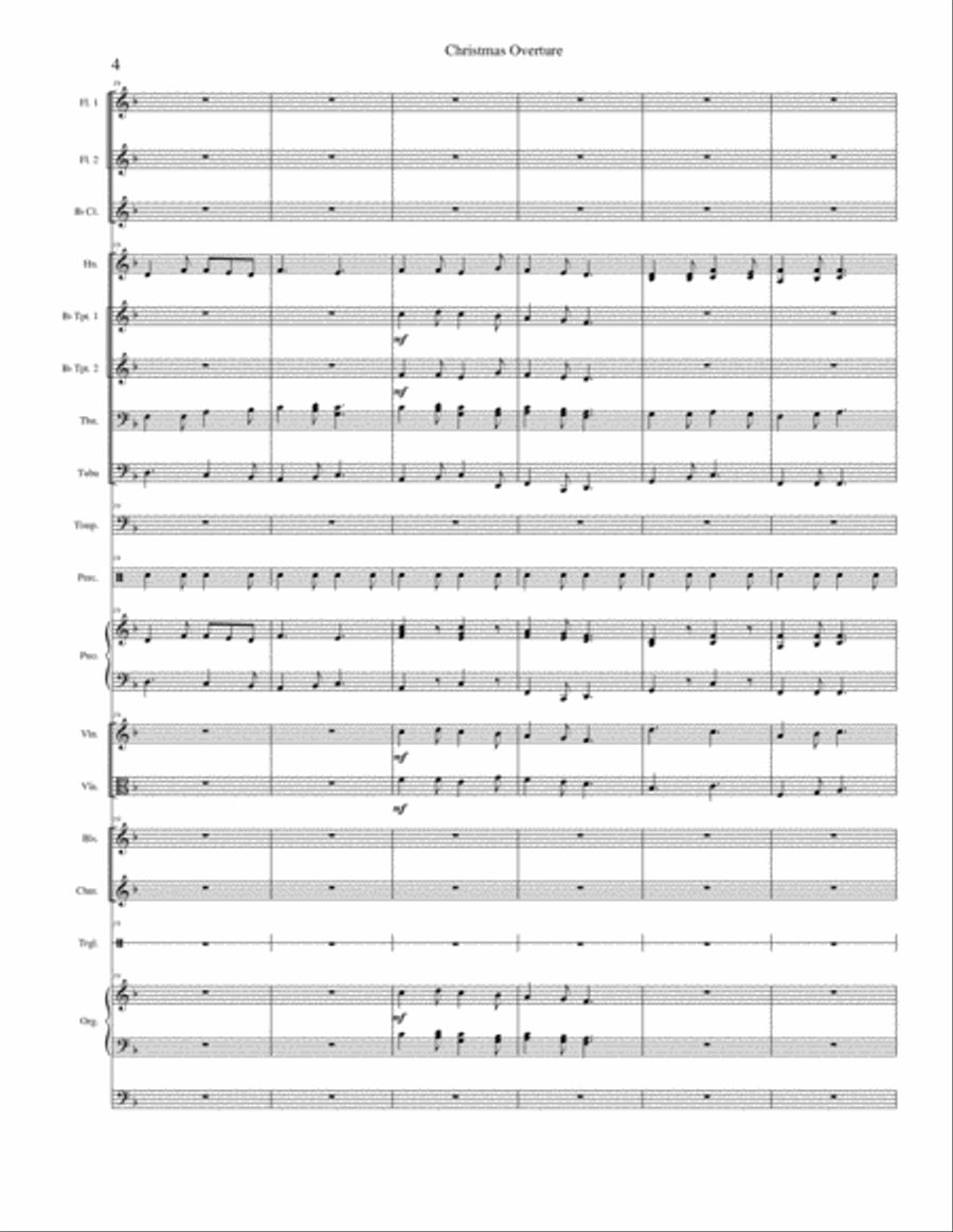 A Christmas Overture Full Orchestra scores gallery preview page 4