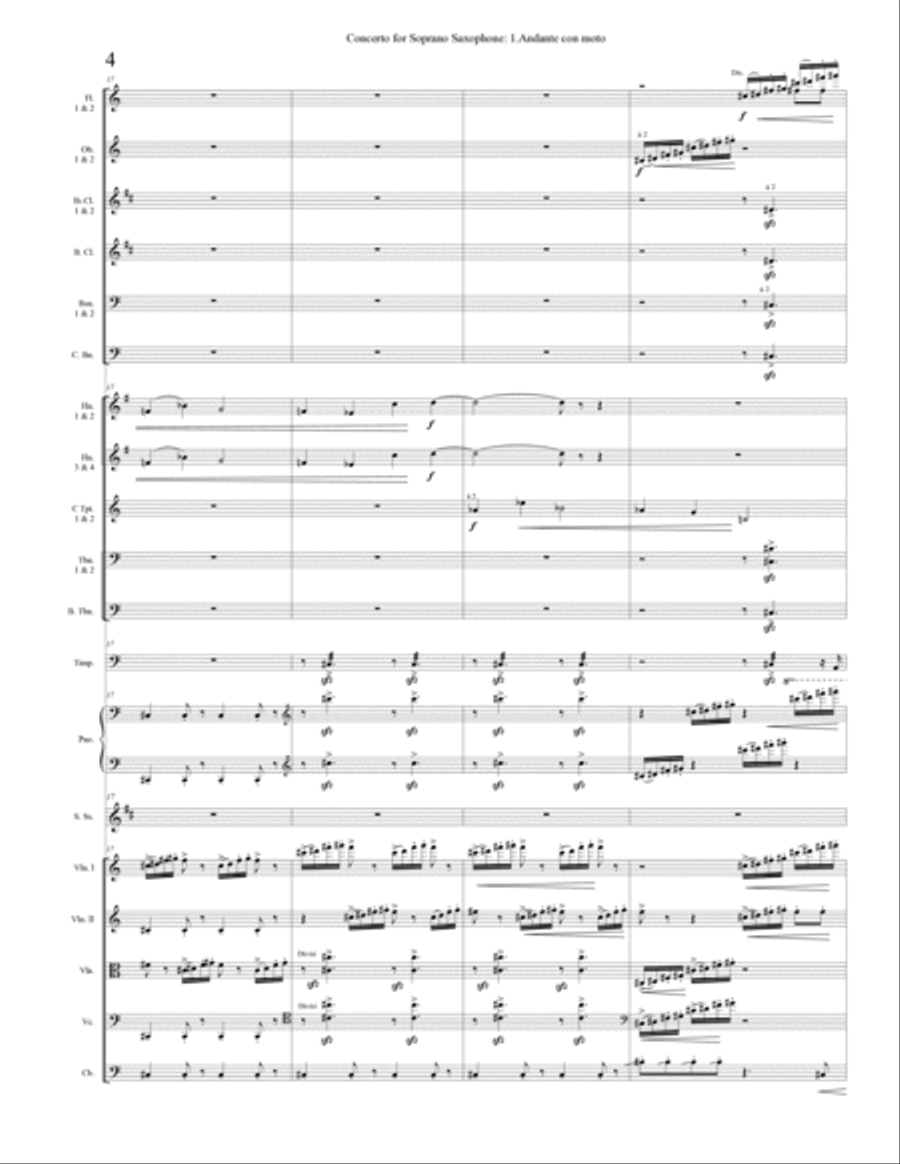 Concerto for Soprano Saxophone and Orchestra Full Orchestra scores gallery preview page 5