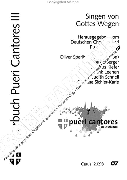 Chorbuch Pueri Cantores III