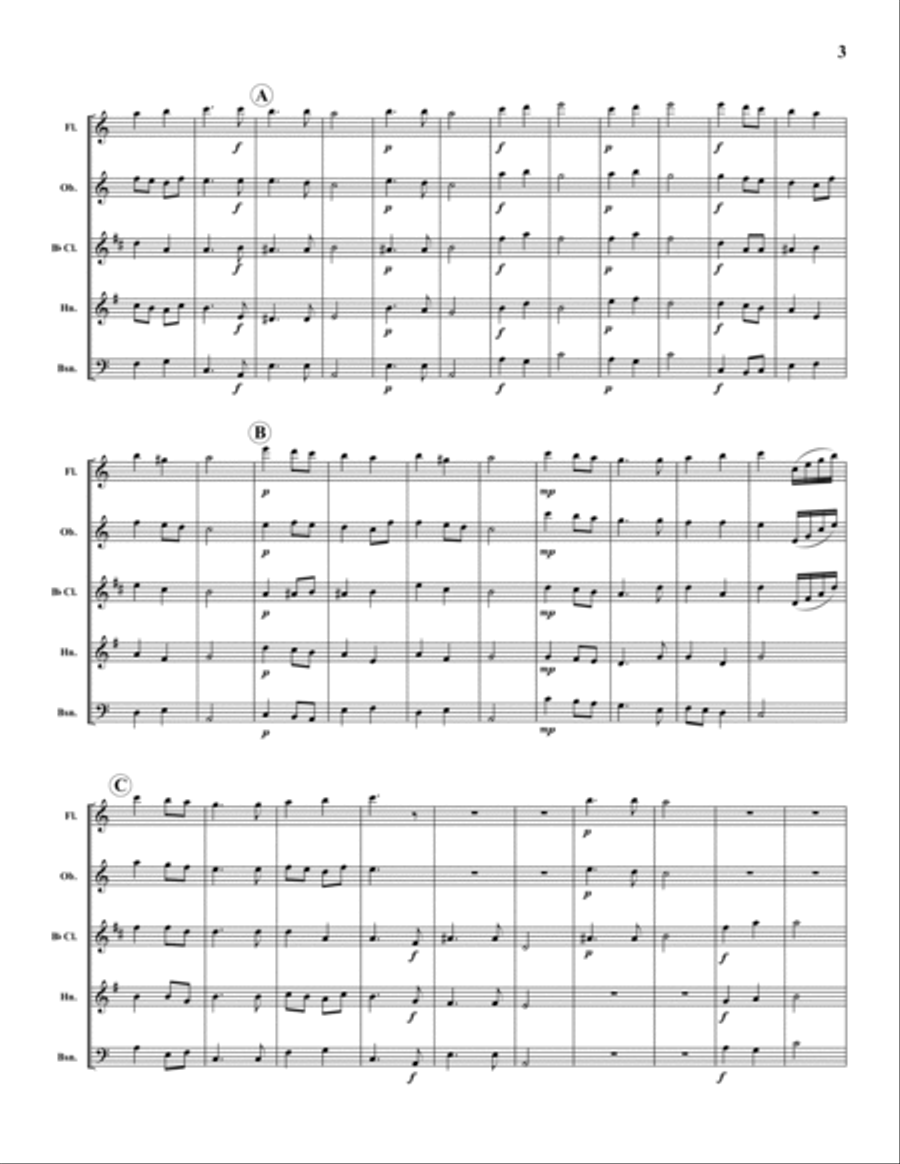 Christmas Suite 2 Woodwind Quintet scores gallery preview page 3