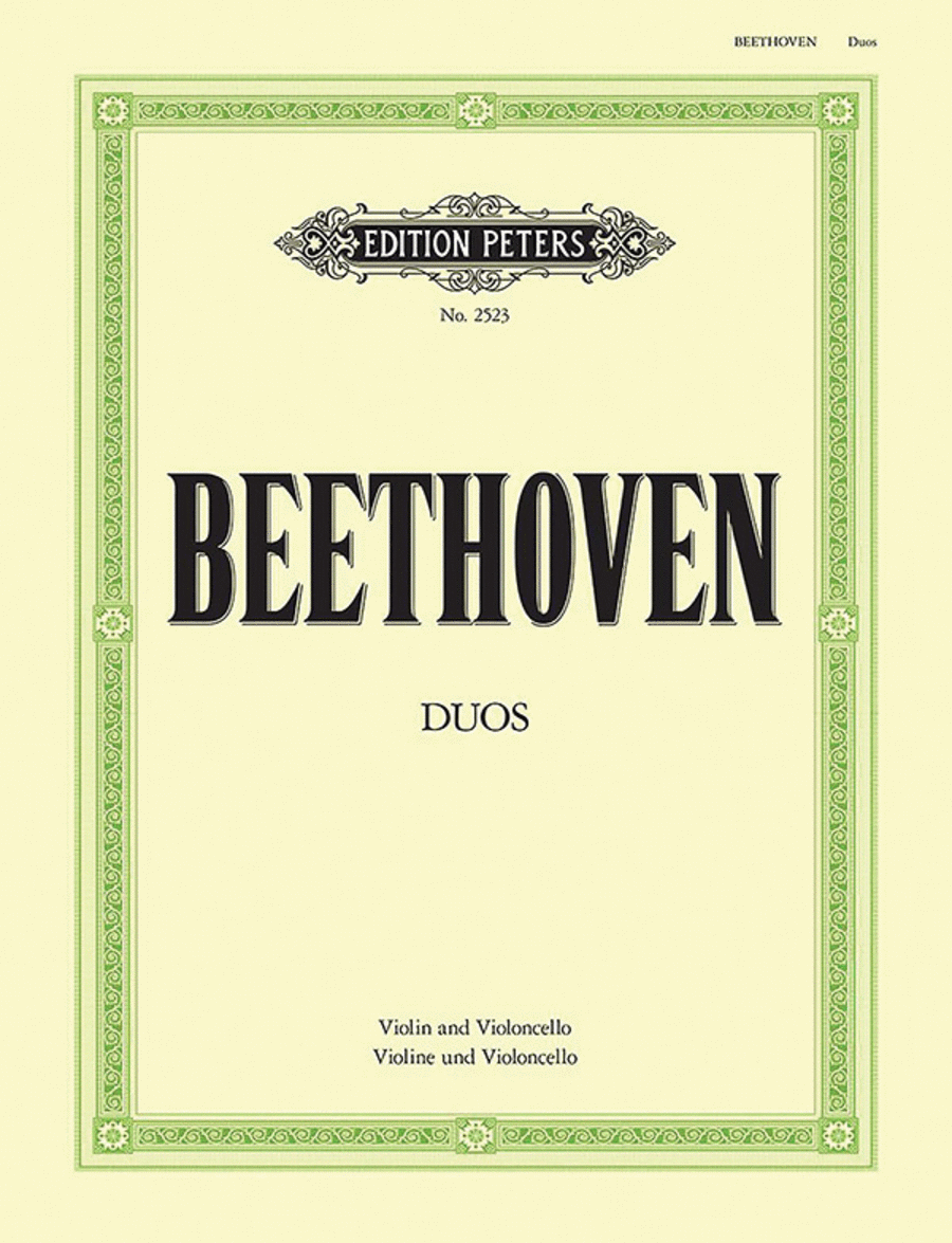 3 Duos WoO 27 (Arranged for Violin and Cello) Clarinet scores gallery preview page 1