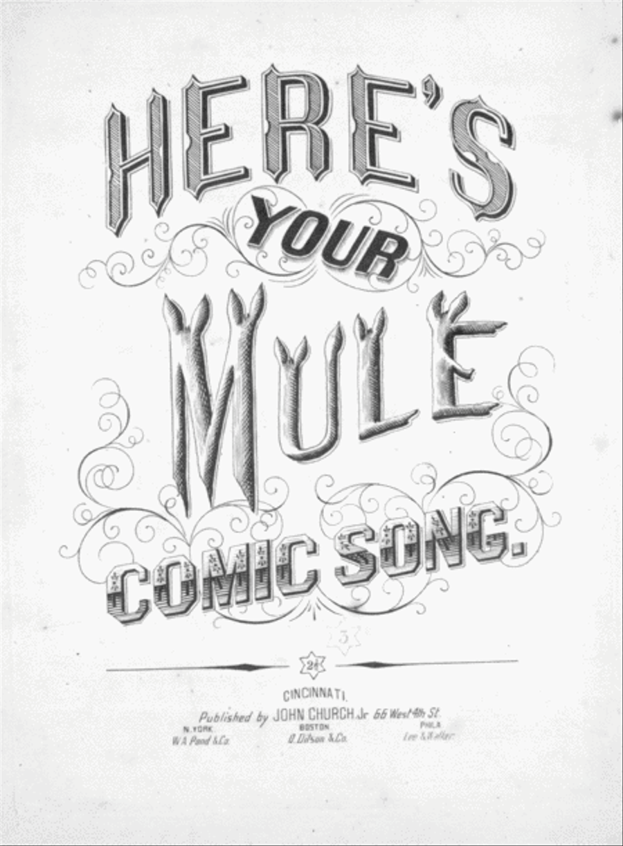 Here's Your Mule. Comic Song Voice scores gallery preview page 1