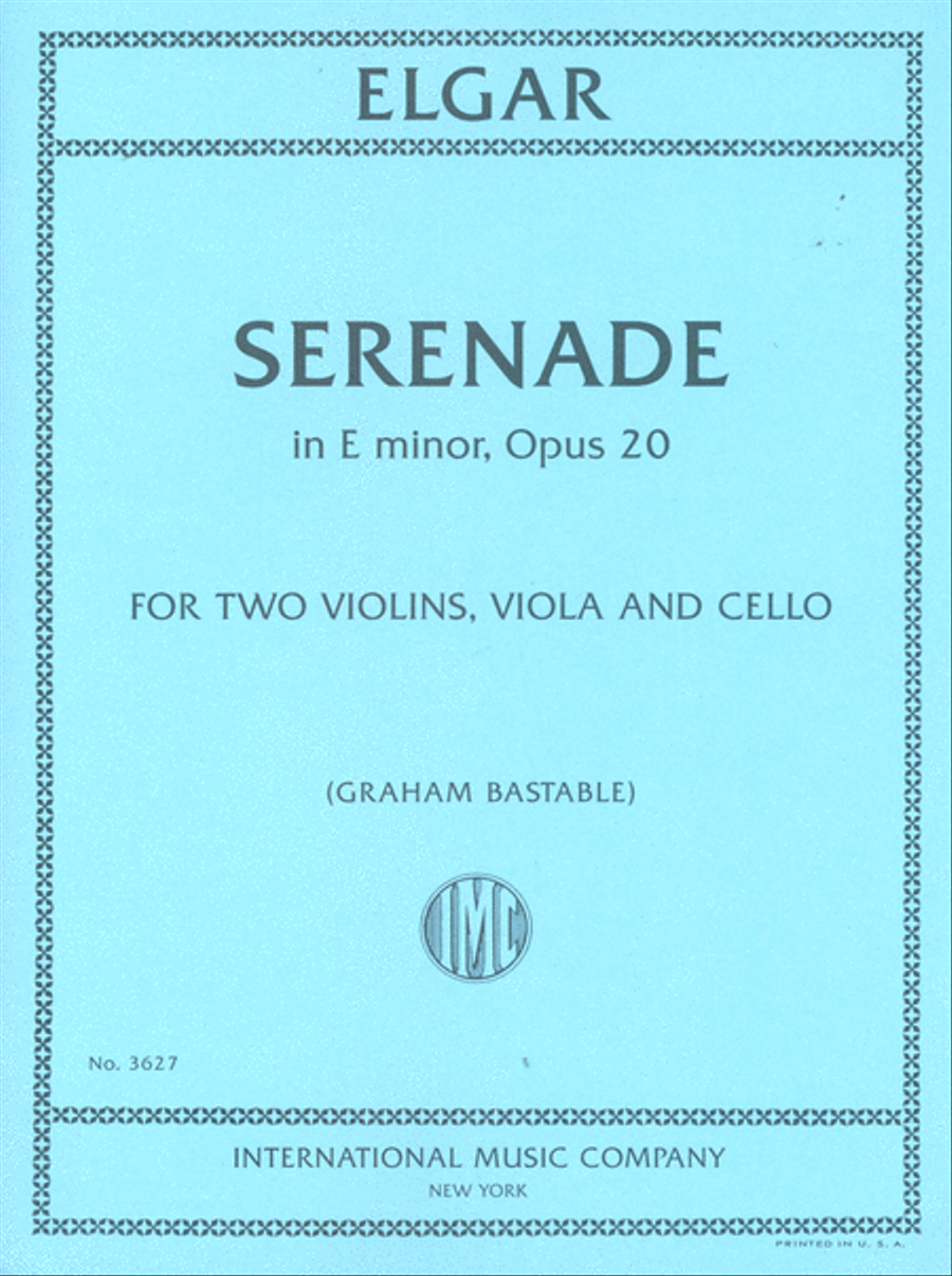 Serenade In E Minor, Opus 20 image number null